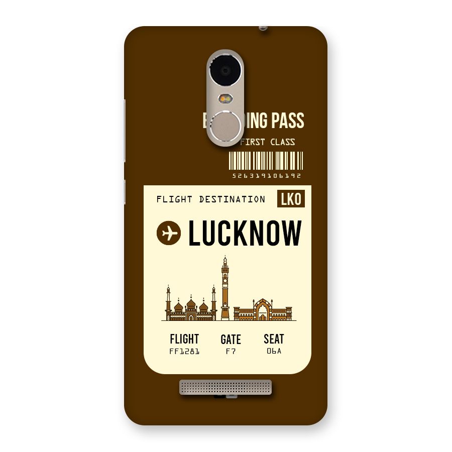 Lucknow Boarding Pass Back Case for Xiaomi Redmi Note 3