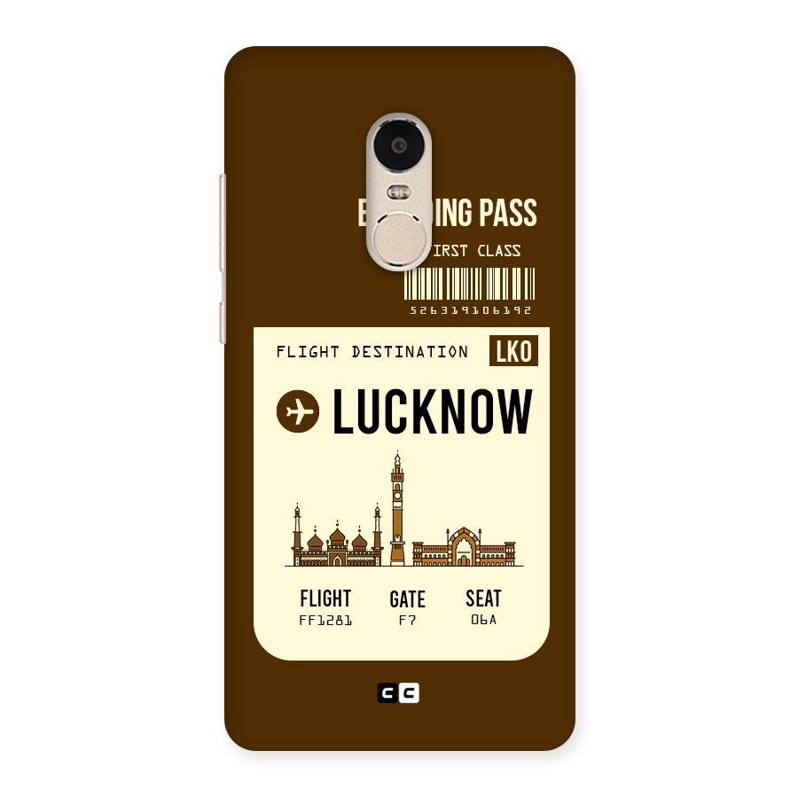 Lucknow Boarding Pass Back Case for Xiaomi Redmi Note 4