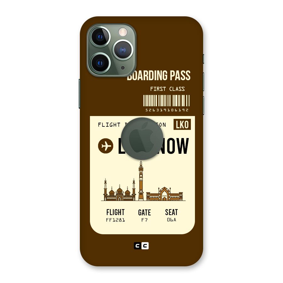 Lucknow Boarding Pass Back Case for iPhone 11 Pro Logo  Cut