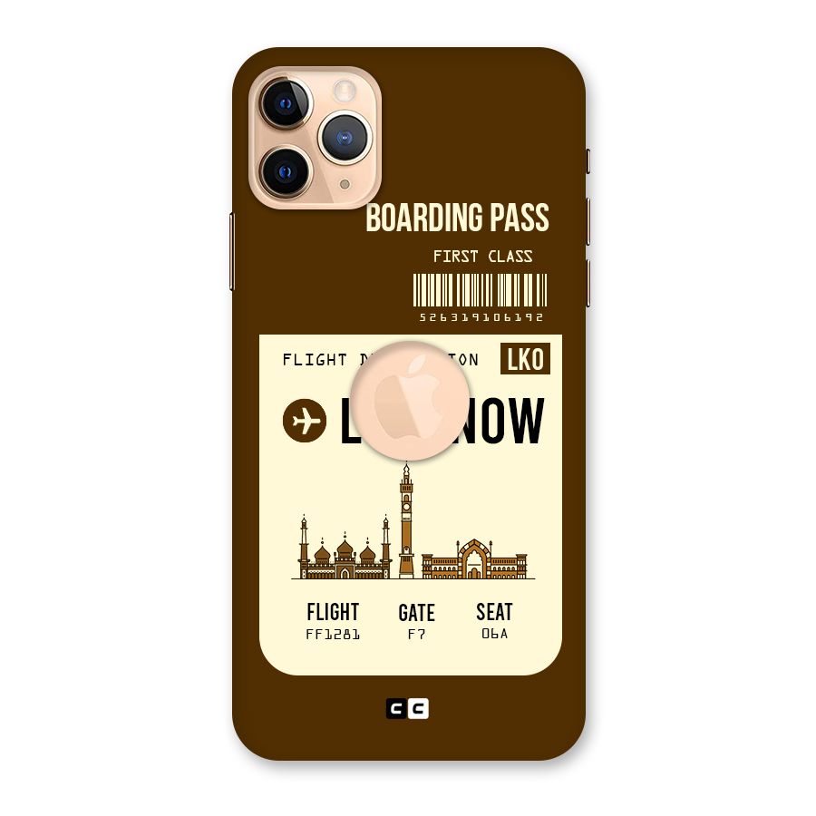 Lucknow Boarding Pass Back Case for iPhone 11 Pro Max Logo Cut