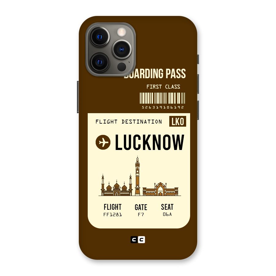 Lucknow Boarding Pass Back Case for iPhone 12 Pro Max
