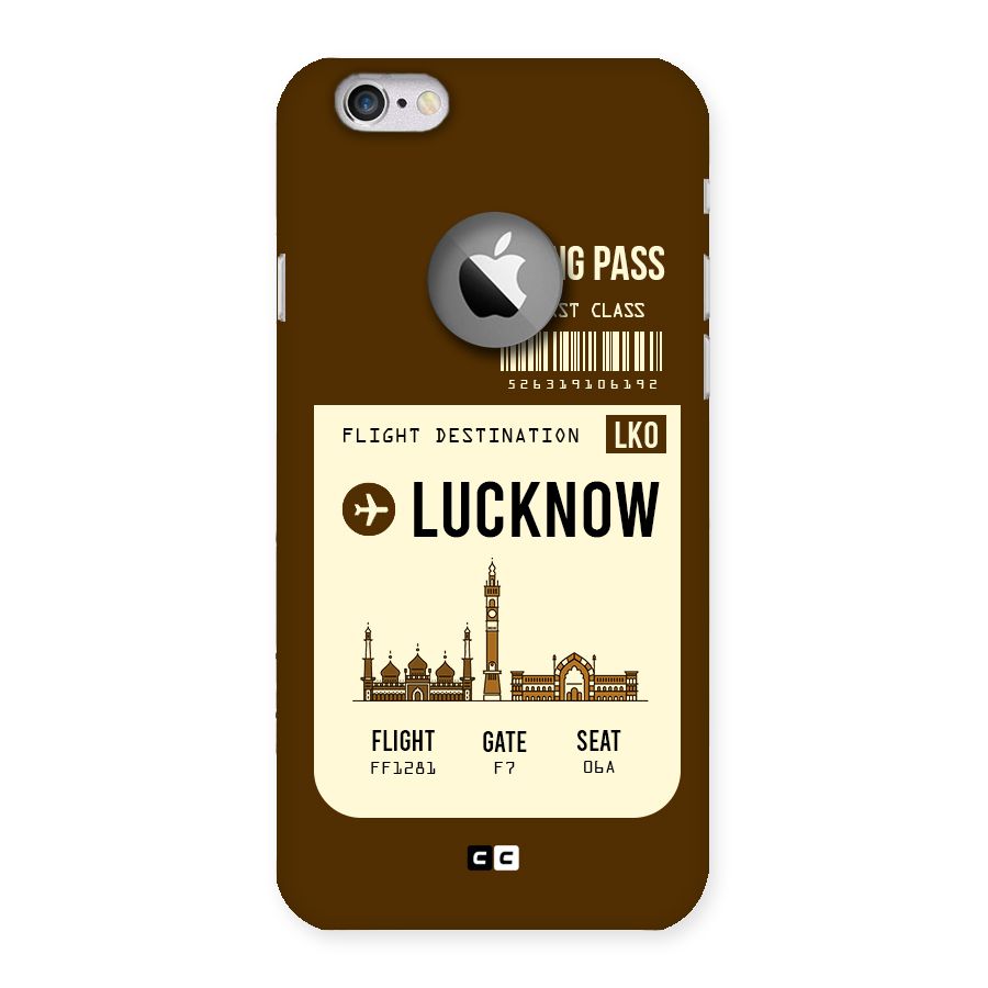 Lucknow Boarding Pass Back Case for iPhone 6 Logo Cut
