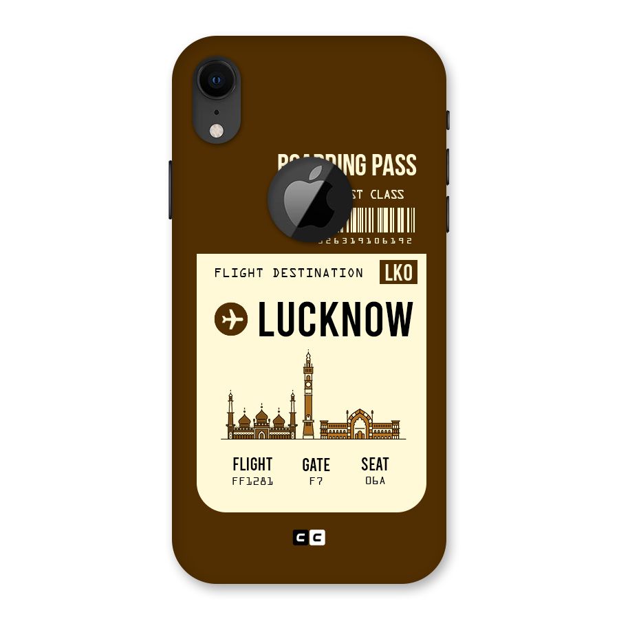 Lucknow Boarding Pass Back Case for iPhone XR Logo Cut