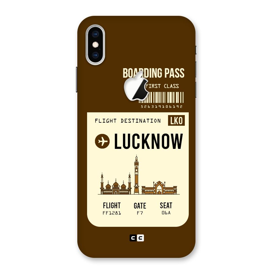 Lucknow Boarding Pass Back Case for iPhone XS Max Apple Cut