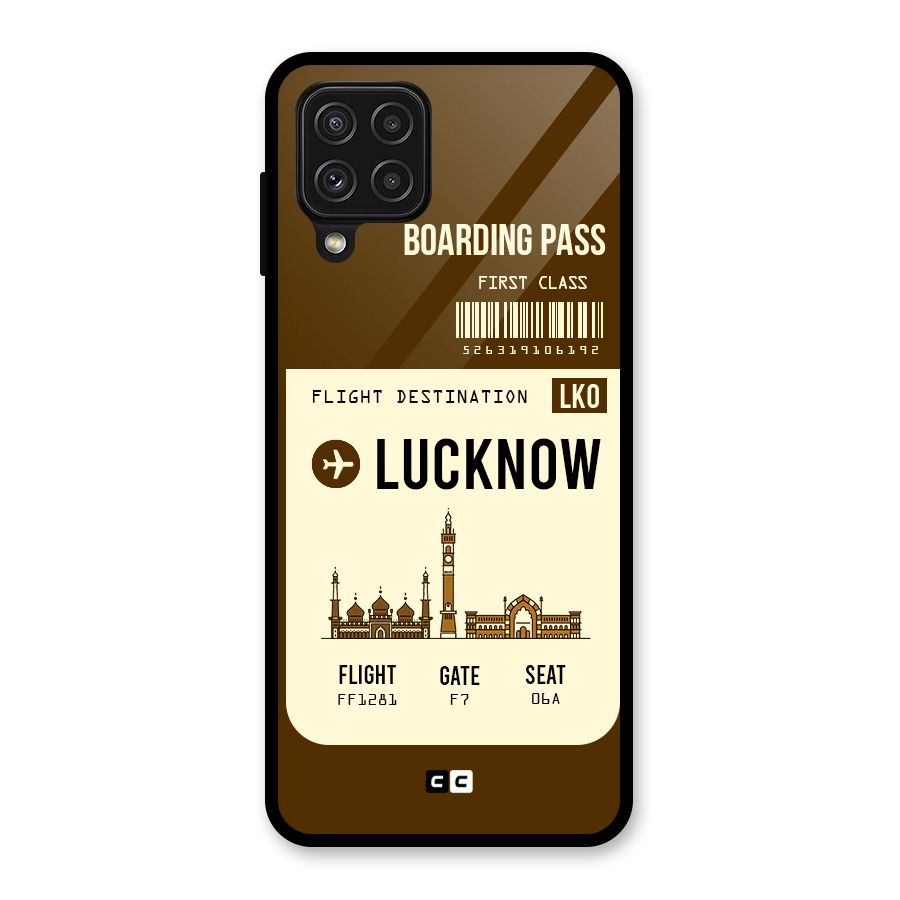 Lucknow Boarding Pass Glass Back Case for Galaxy A22 4G