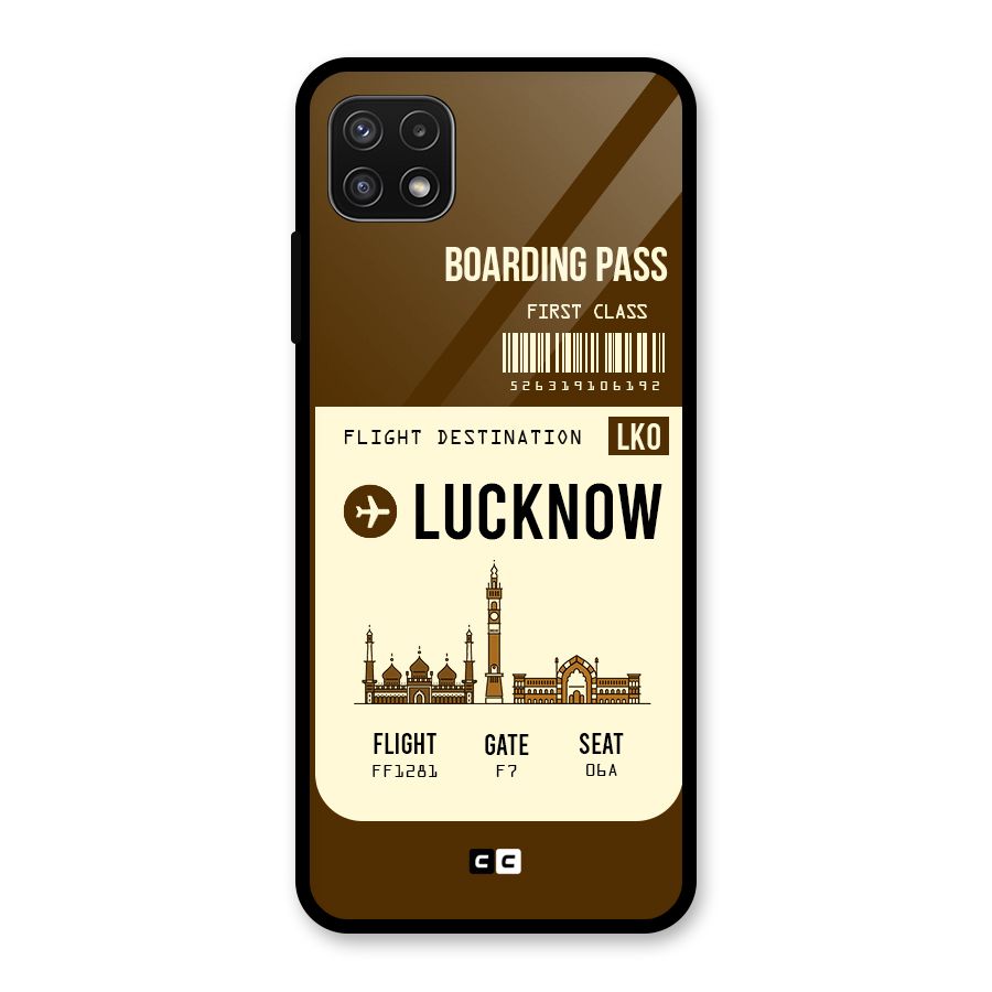 Lucknow Boarding Pass Glass Back Case for Galaxy A22 5G
