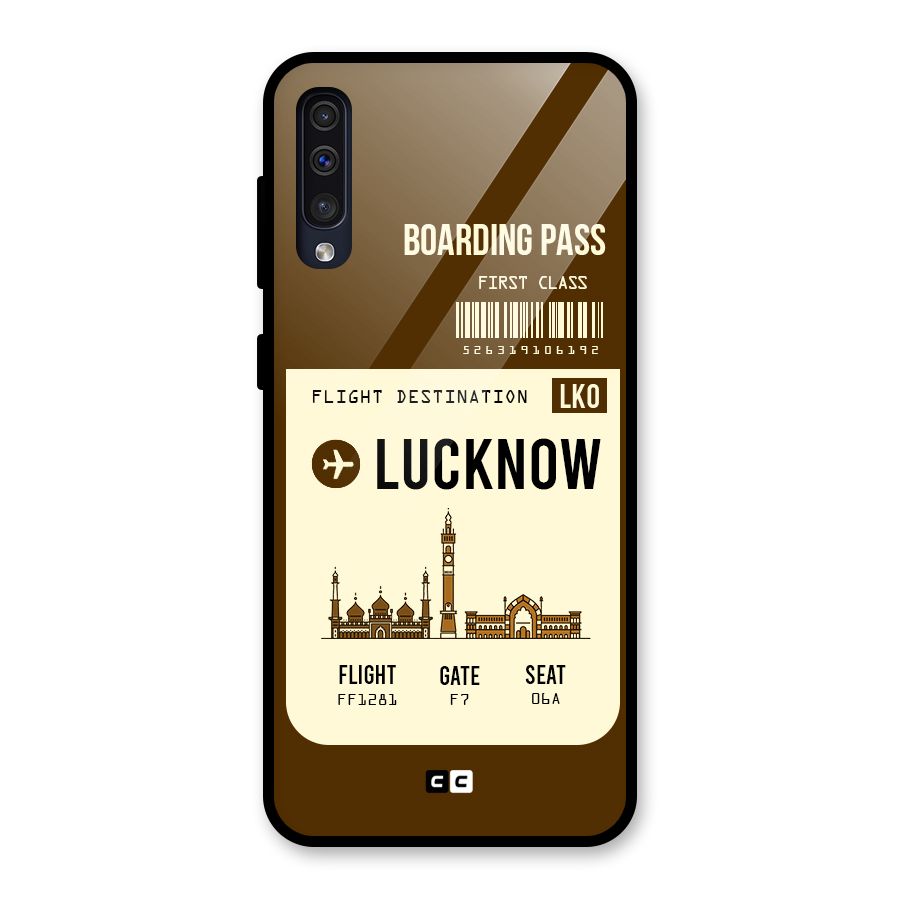 Lucknow Boarding Pass Glass Back Case for Galaxy A50