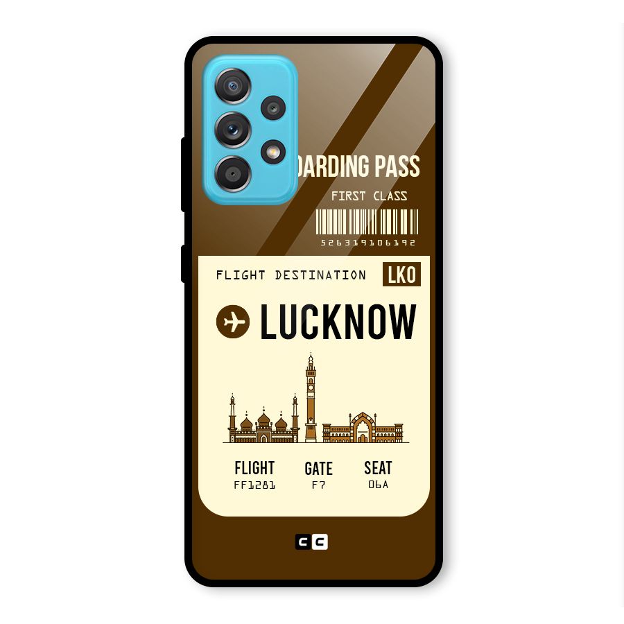 Lucknow Boarding Pass Glass Back Case for Galaxy A52