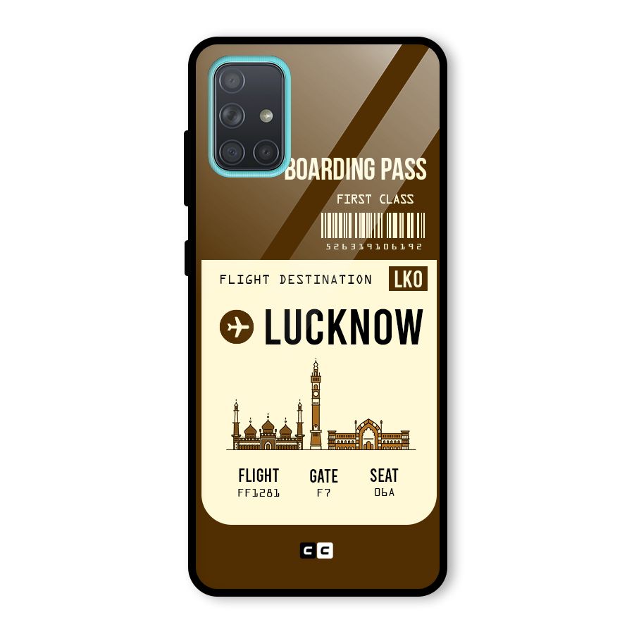 Lucknow Boarding Pass Glass Back Case for Galaxy A71