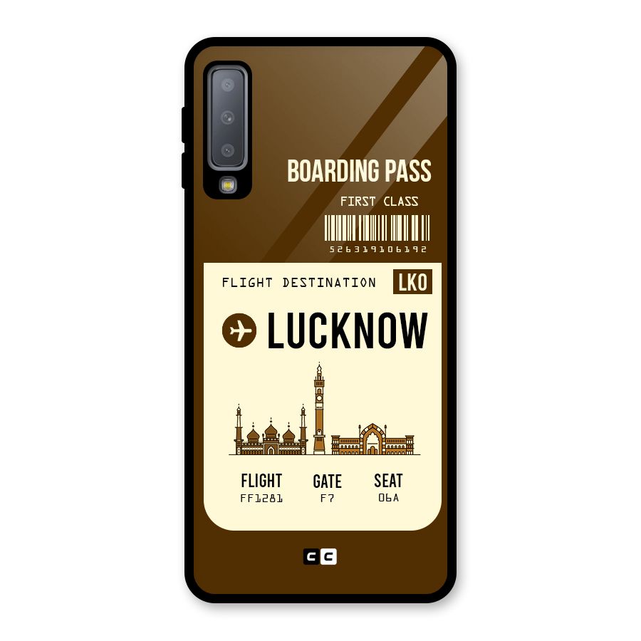 Lucknow Boarding Pass Glass Back Case for Galaxy A7 (2018)