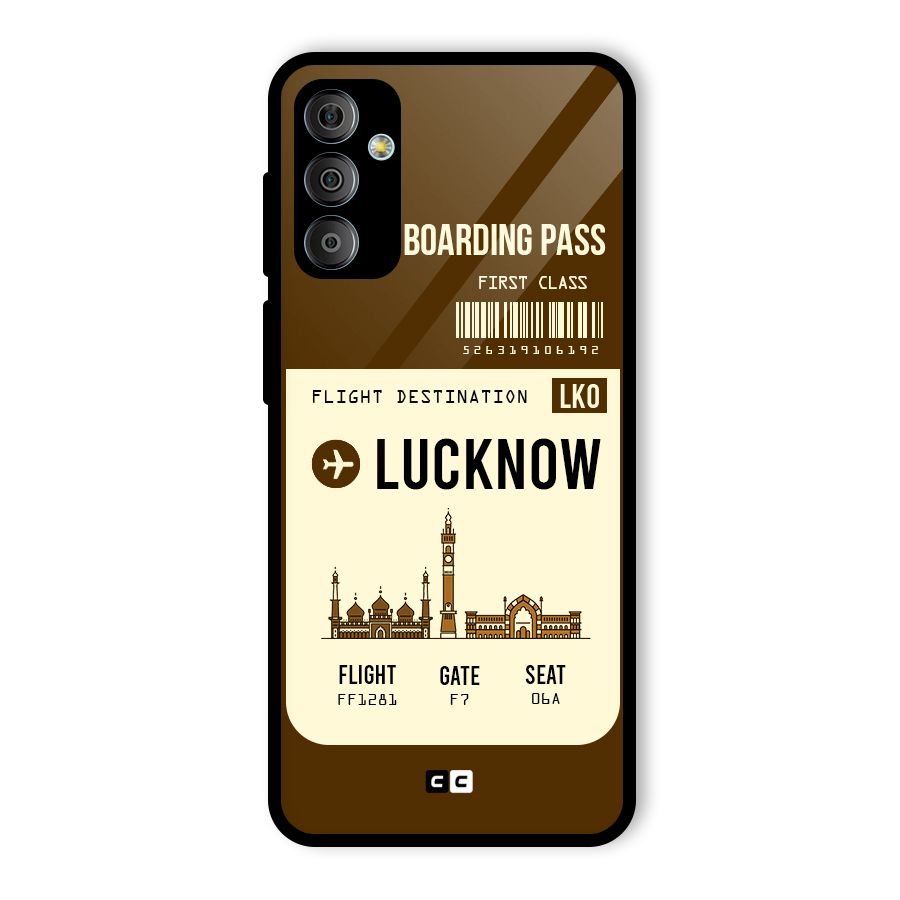 Lucknow Boarding Pass Glass Back Case for Galaxy F23