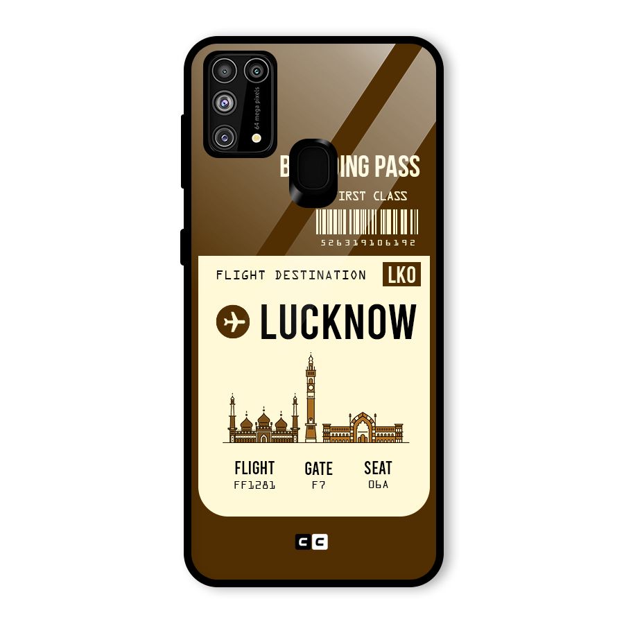 Lucknow Boarding Pass Glass Back Case for Galaxy F41