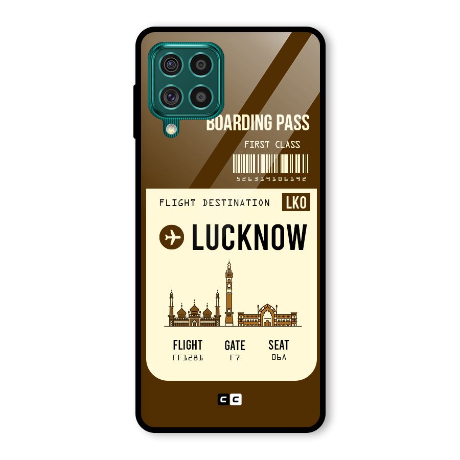 Lucknow Boarding Pass Glass Back Case for Galaxy F62