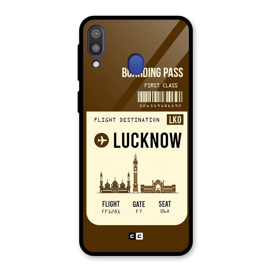 Lucknow Boarding Pass Glass Back Case for Galaxy M20