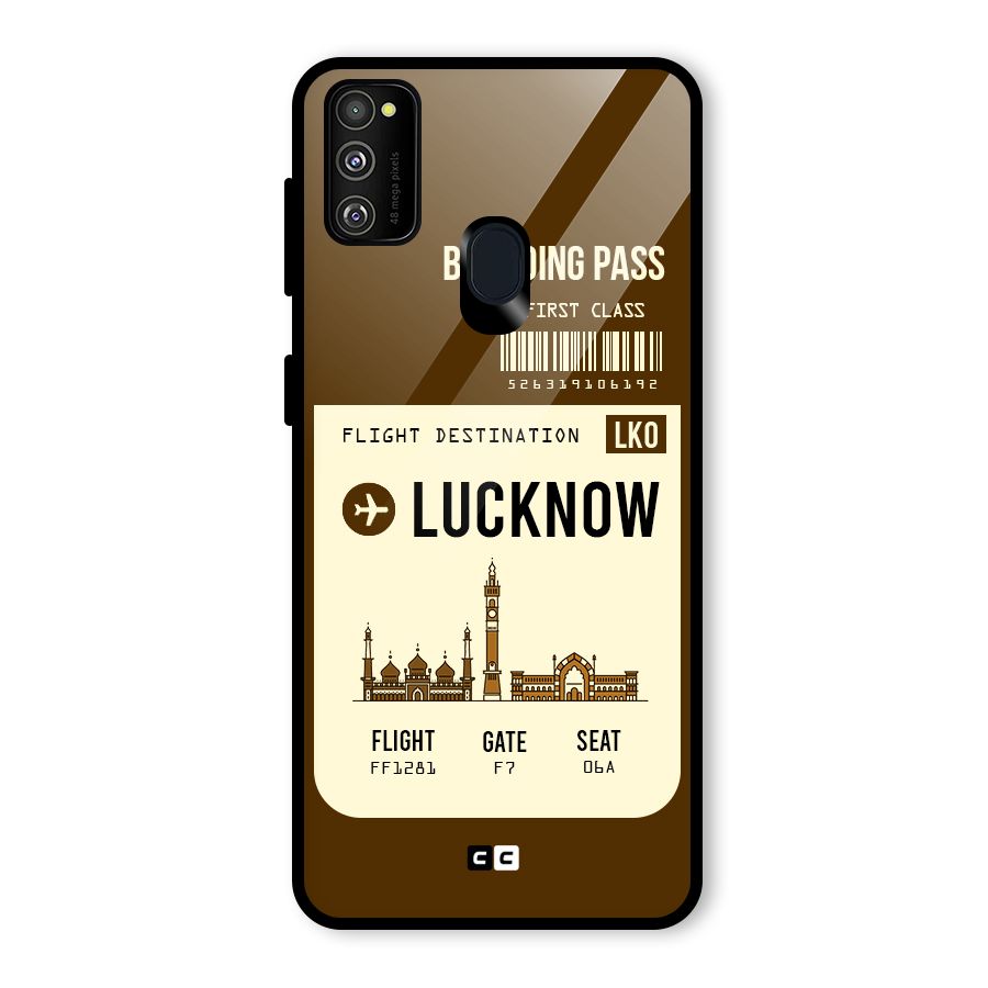 Lucknow Boarding Pass Glass Back Case for Galaxy M30s