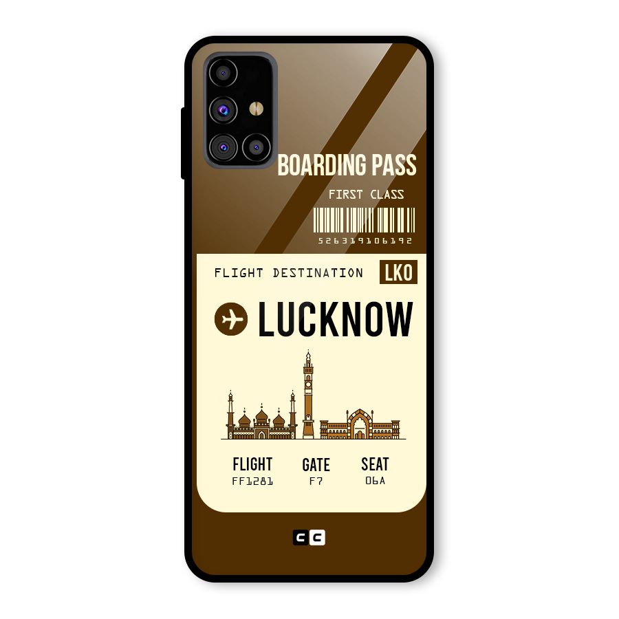Lucknow Boarding Pass Glass Back Case for Galaxy M31s