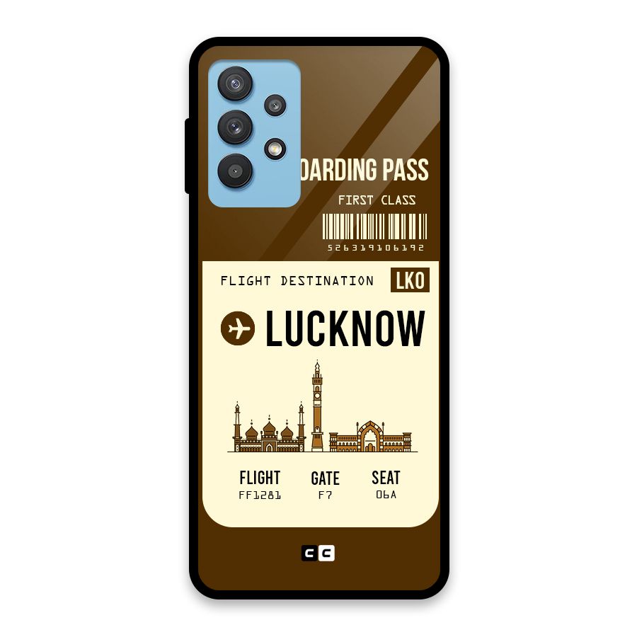 Lucknow Boarding Pass Glass Back Case for Galaxy M32 5G