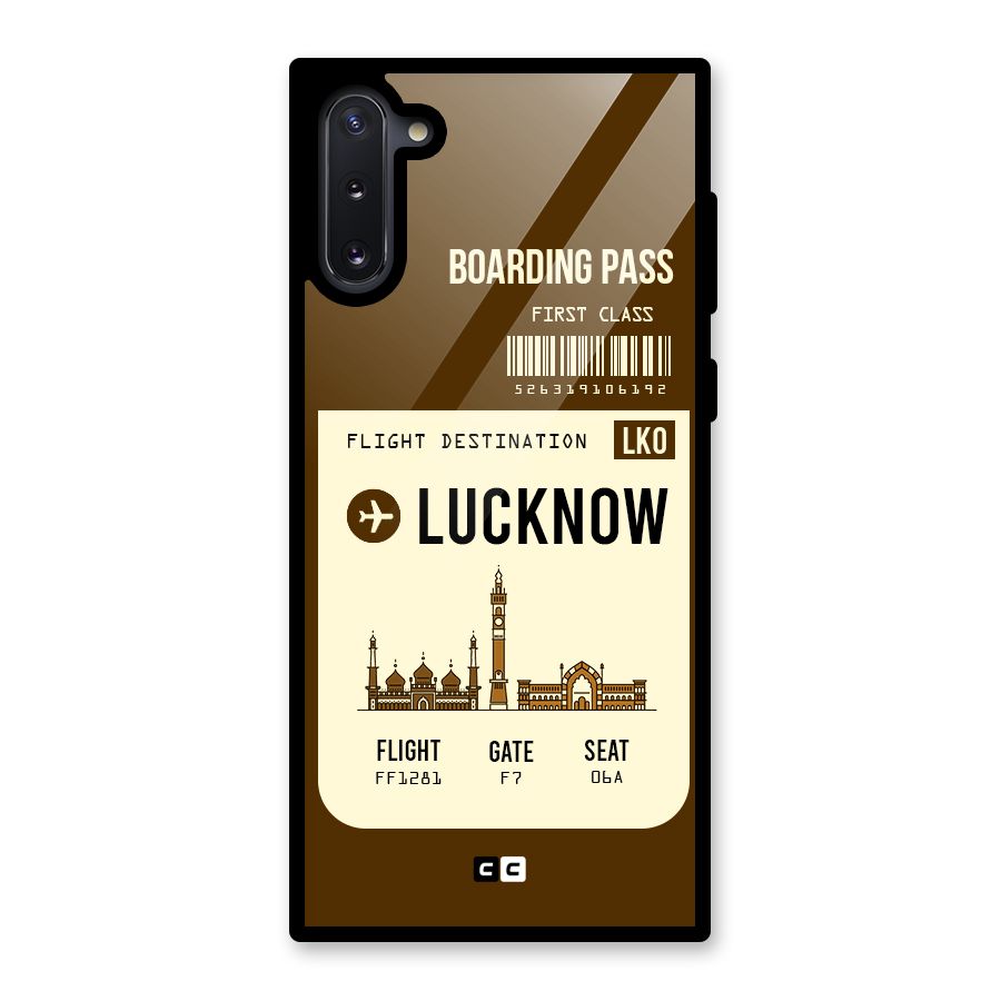 Lucknow Boarding Pass Glass Back Case for Galaxy Note 10