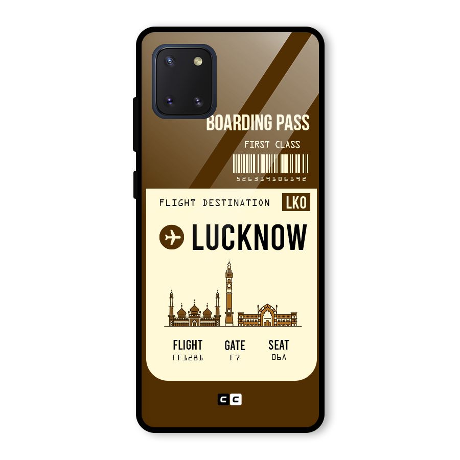 Lucknow Boarding Pass Glass Back Case for Galaxy Note 10 Lite