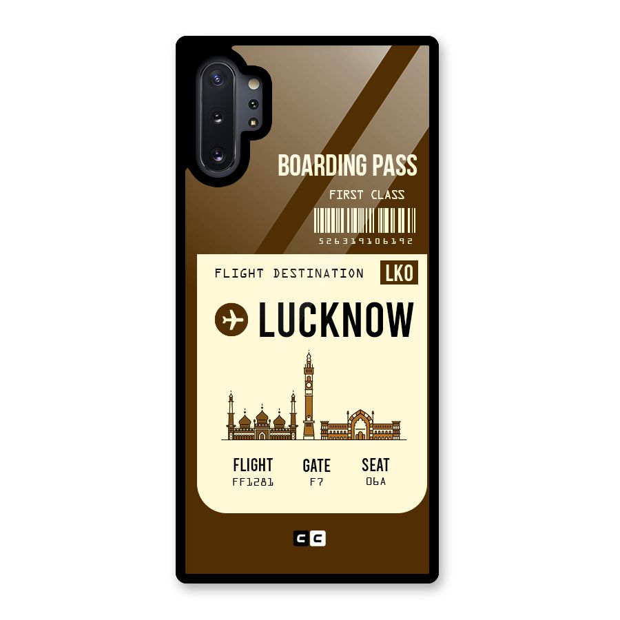 Lucknow Boarding Pass Glass Back Case for Galaxy Note 10 Plus