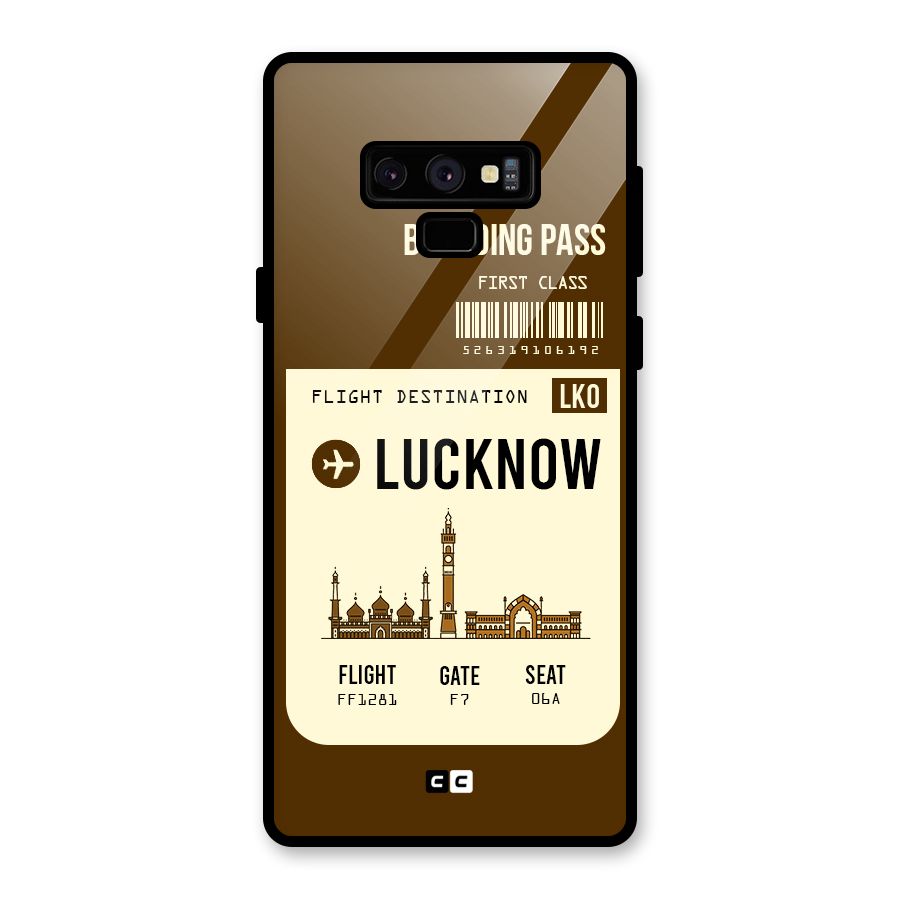 Lucknow Boarding Pass Glass Back Case for Galaxy Note 9
