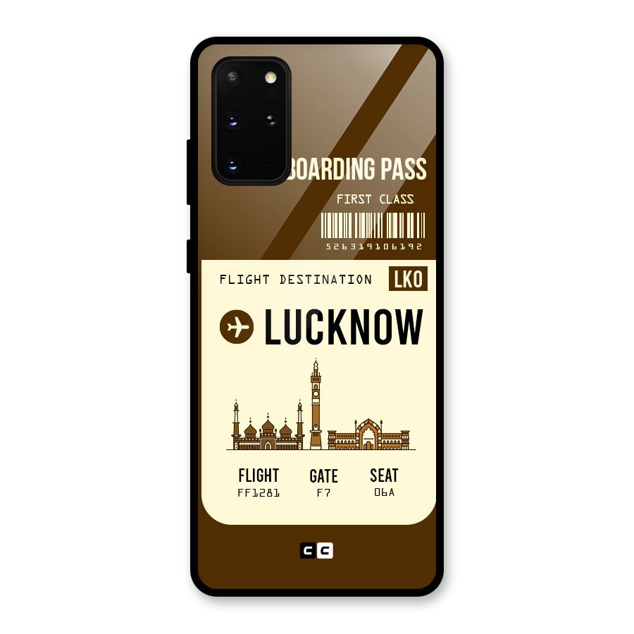 Lucknow Boarding Pass Glass Back Case for Galaxy S20 Plus