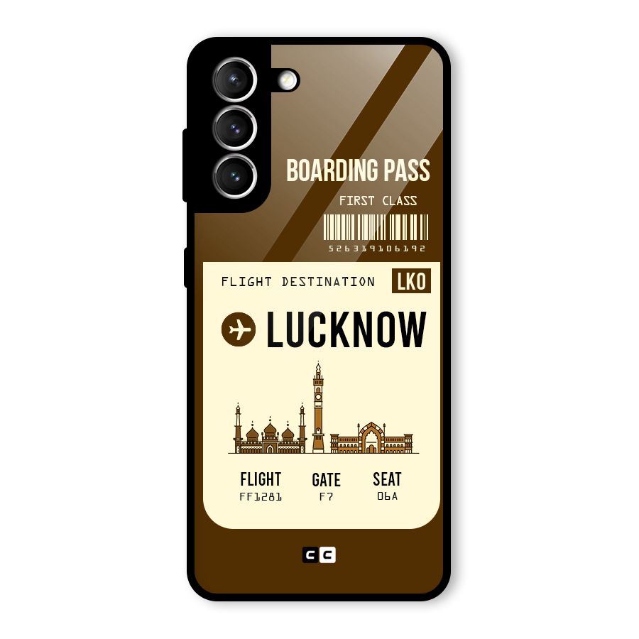 Lucknow Boarding Pass Glass Back Case for Galaxy S21 5G