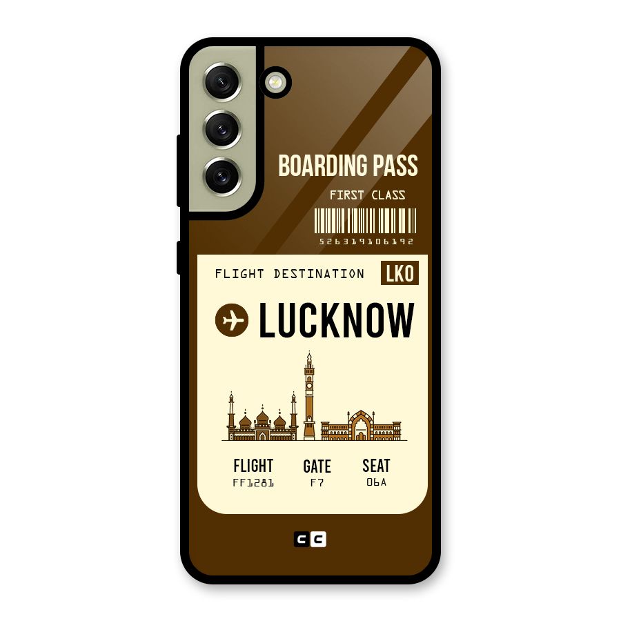 Lucknow Boarding Pass Glass Back Case for Galaxy S21 FE 5G