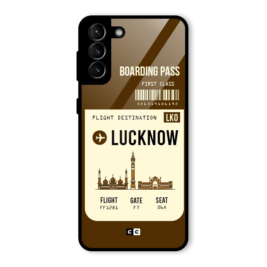 Lucknow Boarding Pass Glass Back Case for Galaxy S21 Plus