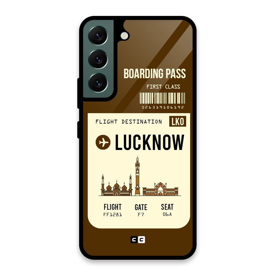 Lucknow Boarding Pass Glass Back Case for Galaxy S22 5G