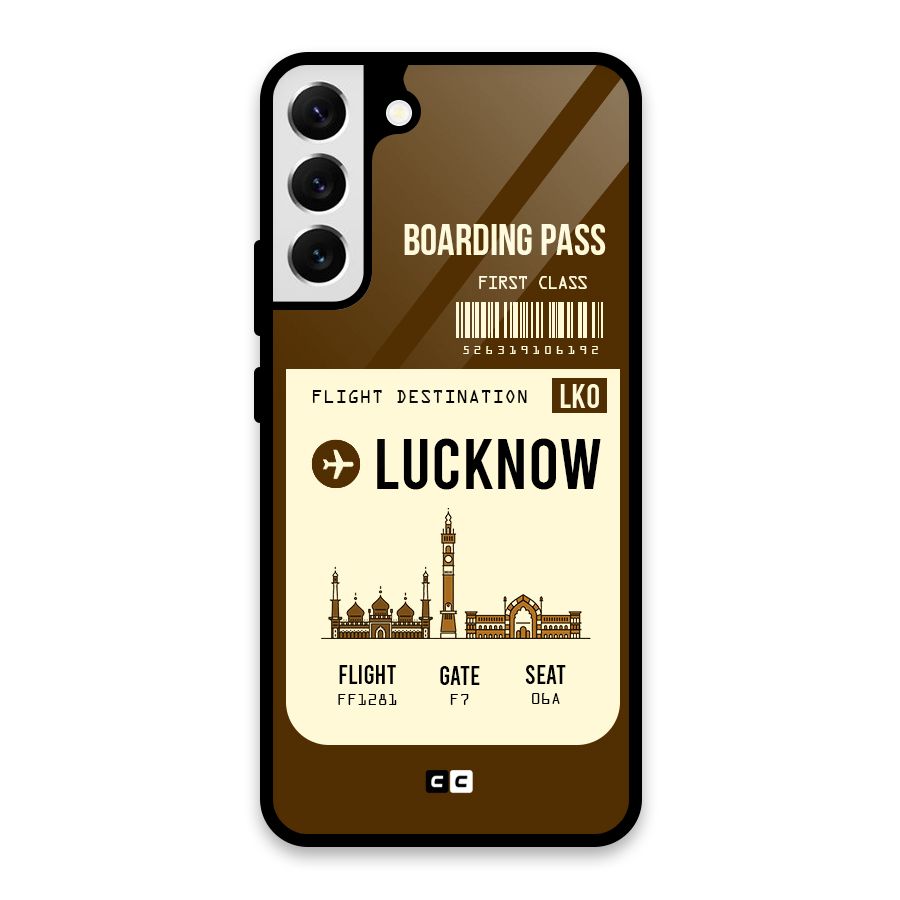 Lucknow Boarding Pass Glass Back Case for Galaxy S22 Plus 5G