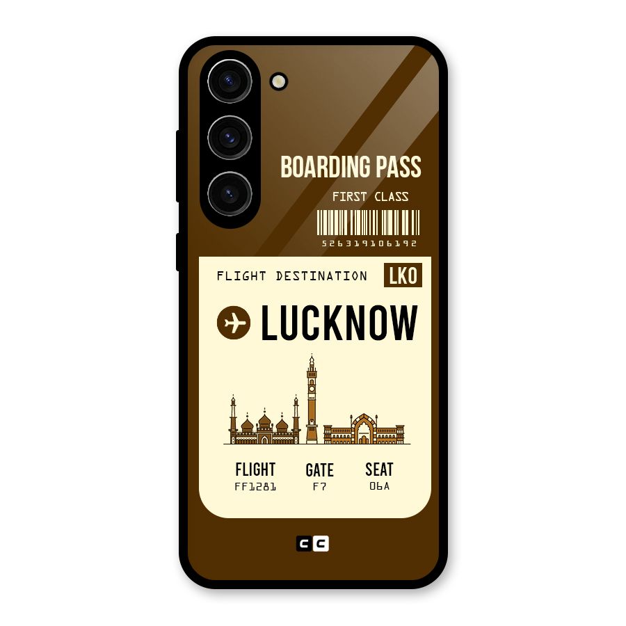 Lucknow Boarding Pass Glass Back Case for Galaxy S23 Plus