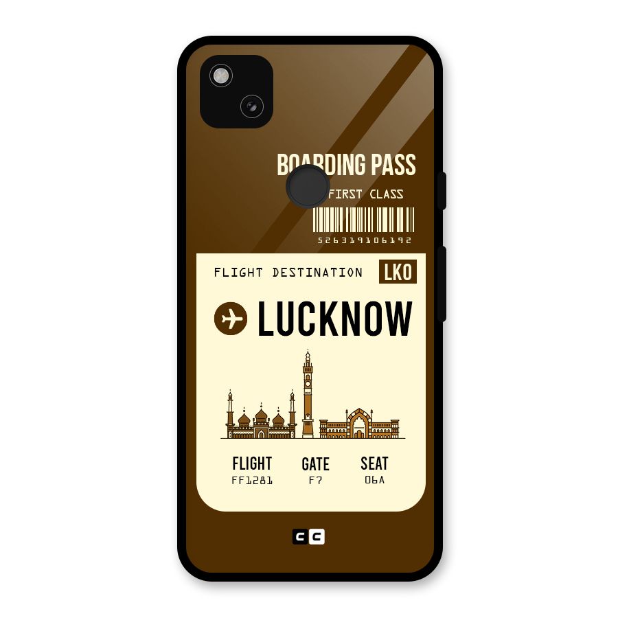 Lucknow Boarding Pass Glass Back Case for Google Pixel 4a