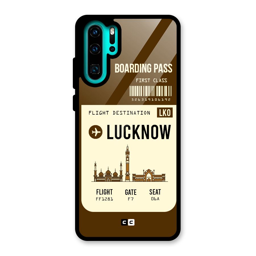 Lucknow Boarding Pass Glass Back Case for Huawei P30 Pro