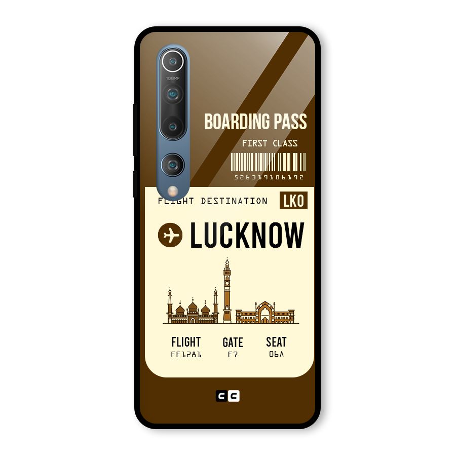 Lucknow Boarding Pass Glass Back Case for Mi 10