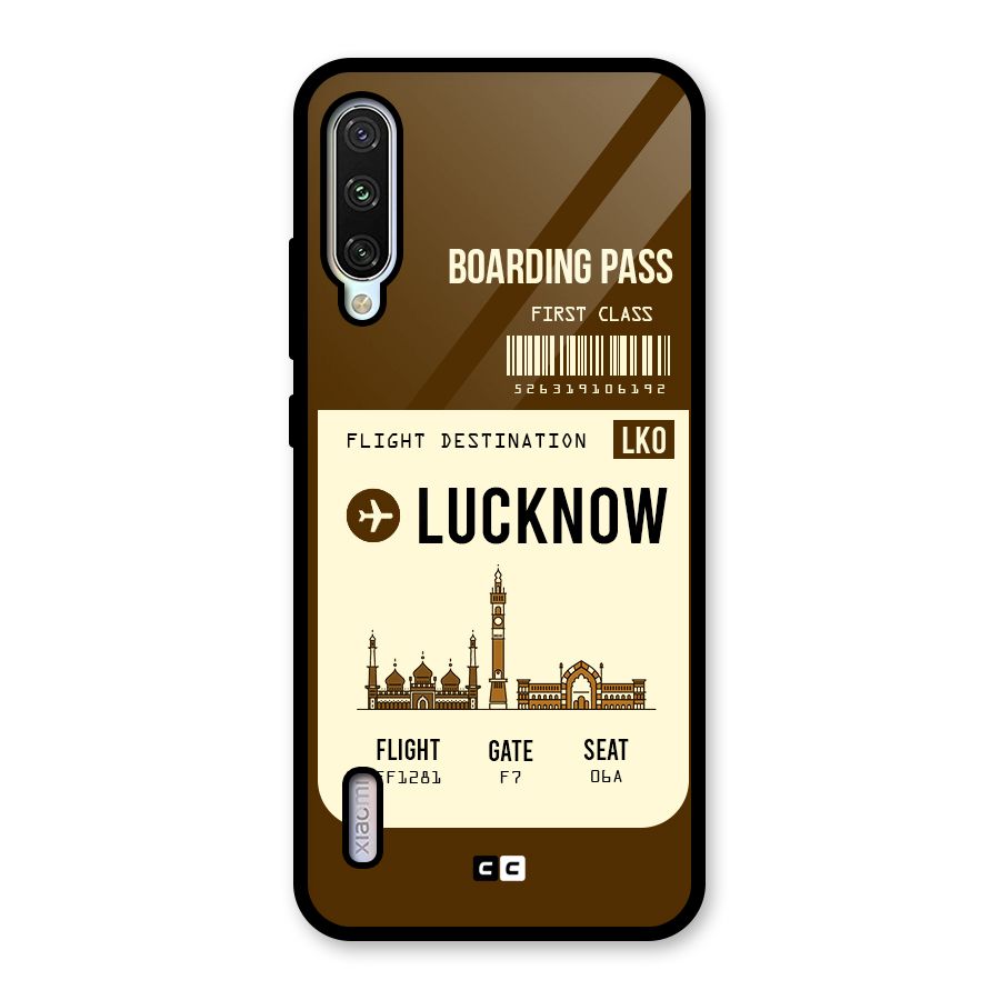Lucknow Boarding Pass Glass Back Case for Mi A3