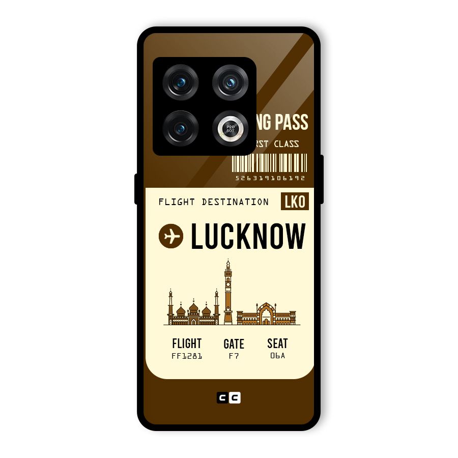 Lucknow Boarding Pass Glass Back Case for OnePlus 10 Pro 5G