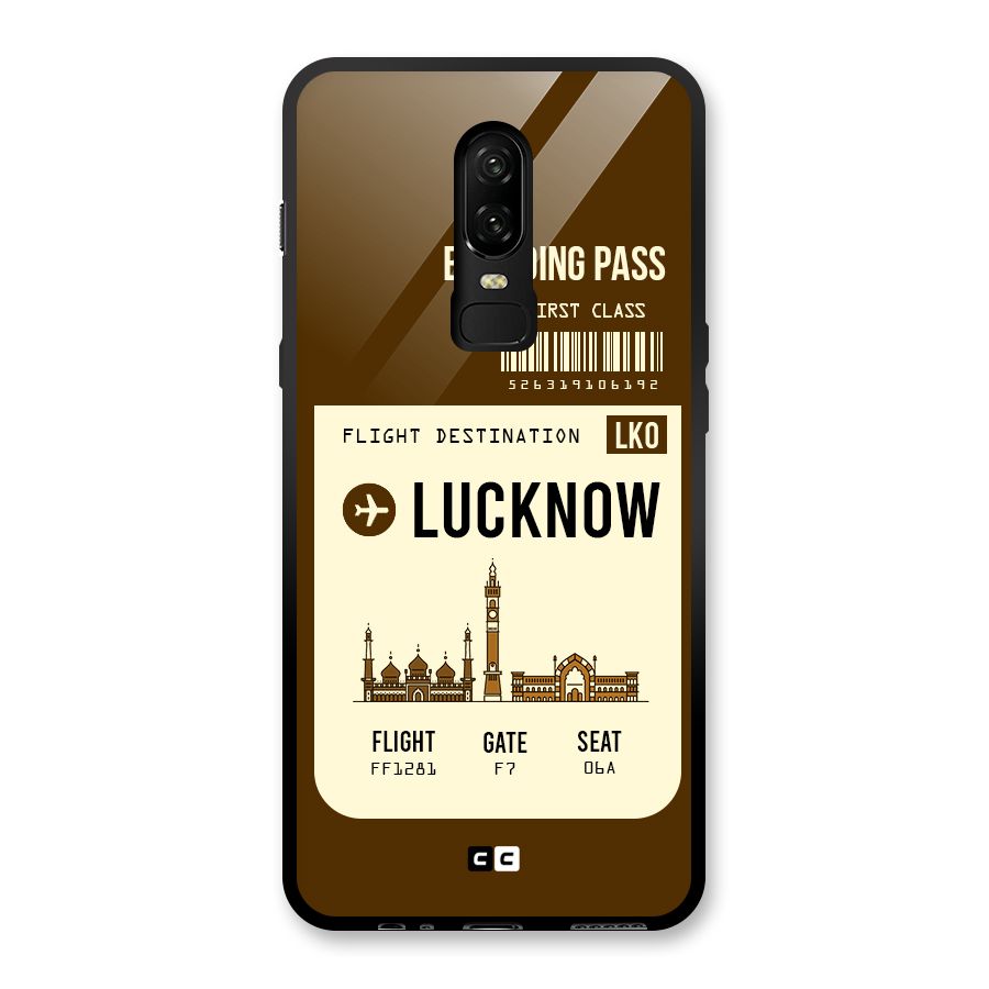 Lucknow Boarding Pass Glass Back Case for OnePlus 6