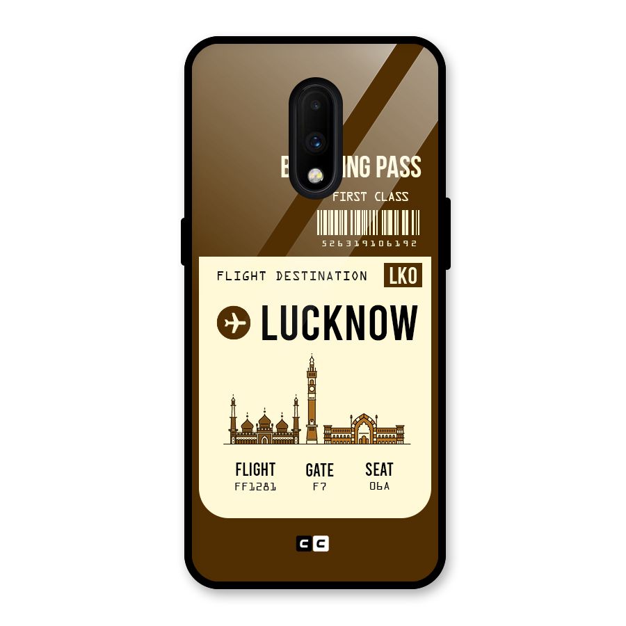 Lucknow Boarding Pass Glass Back Case for OnePlus 7