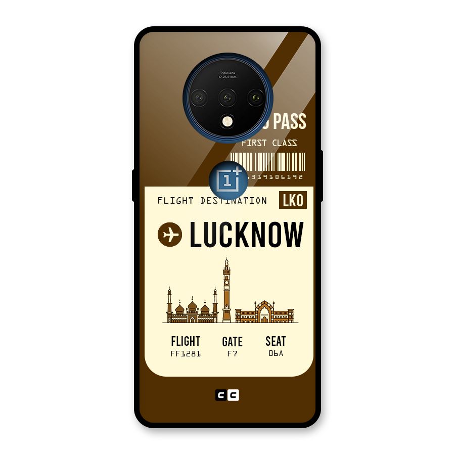 Lucknow Boarding Pass Glass Back Case for OnePlus 7T