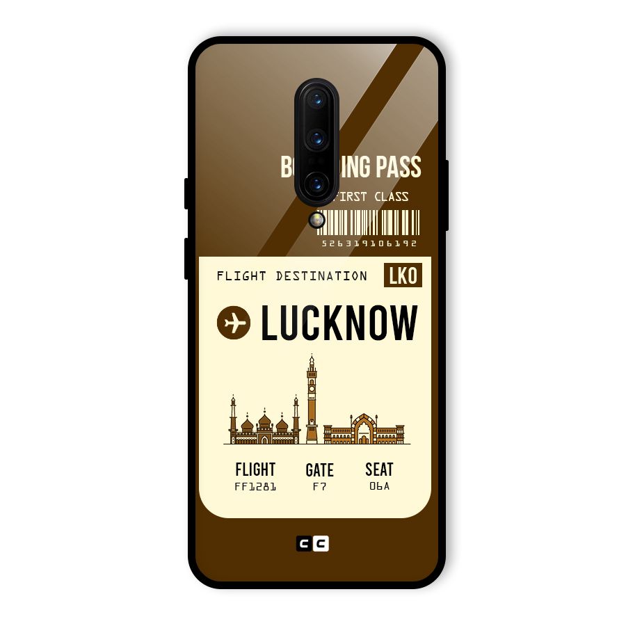 Lucknow Boarding Pass Glass Back Case for OnePlus 7 Pro