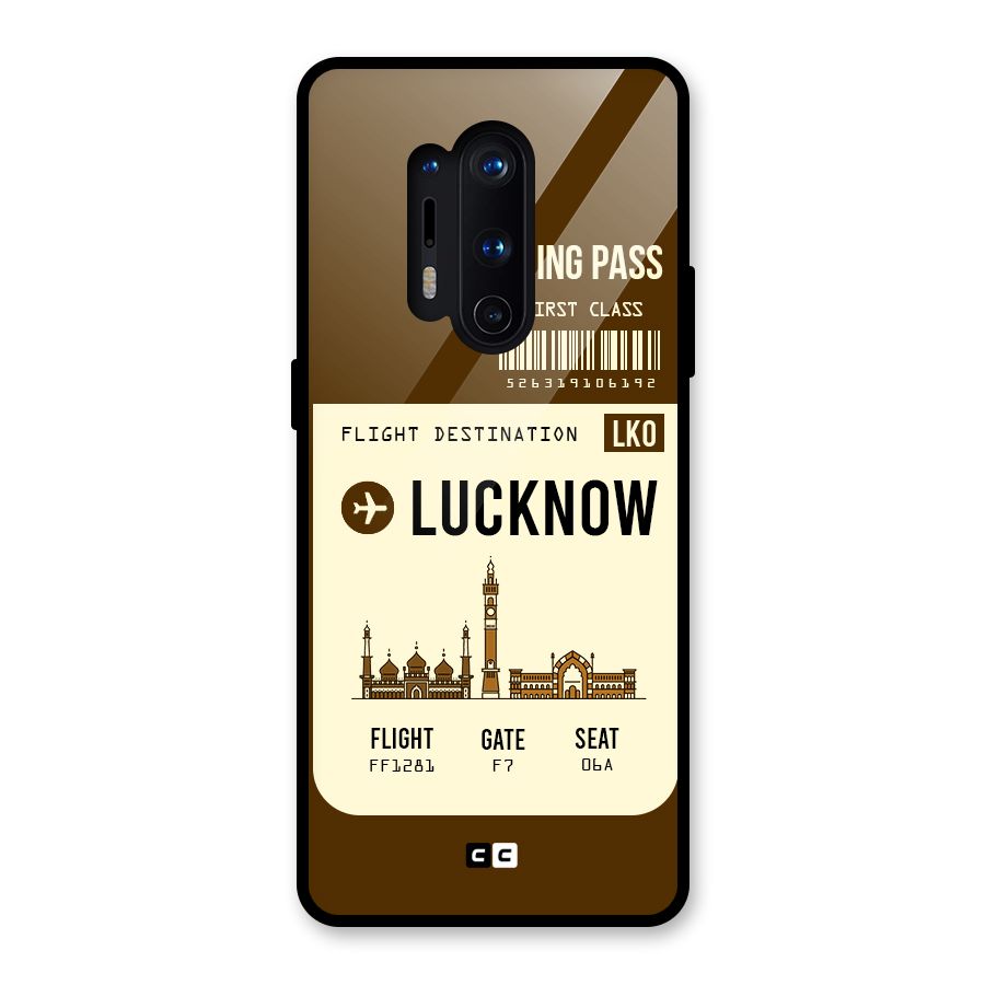 Lucknow Boarding Pass Glass Back Case for OnePlus 8 Pro