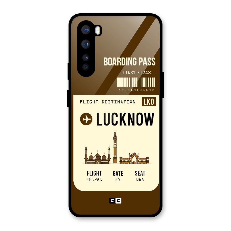 Lucknow Boarding Pass Glass Back Case for OnePlus Nord