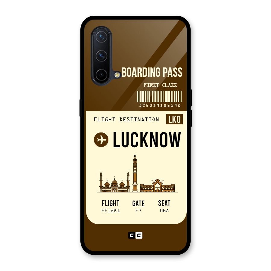 Lucknow Boarding Pass Glass Back Case for OnePlus Nord CE 5G