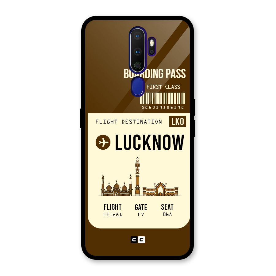 Lucknow Boarding Pass Glass Back Case for Oppo A9 (2020)
