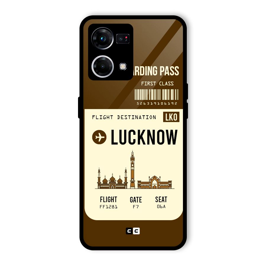 Lucknow Boarding Pass Glass Back Case for Oppo F21 Pro 4G