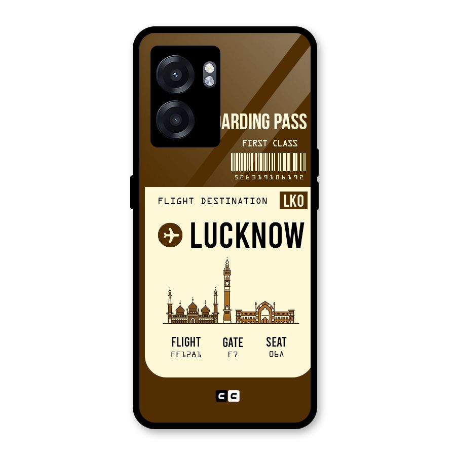 Lucknow Boarding Pass Glass Back Case for Oppo K10 (5G)