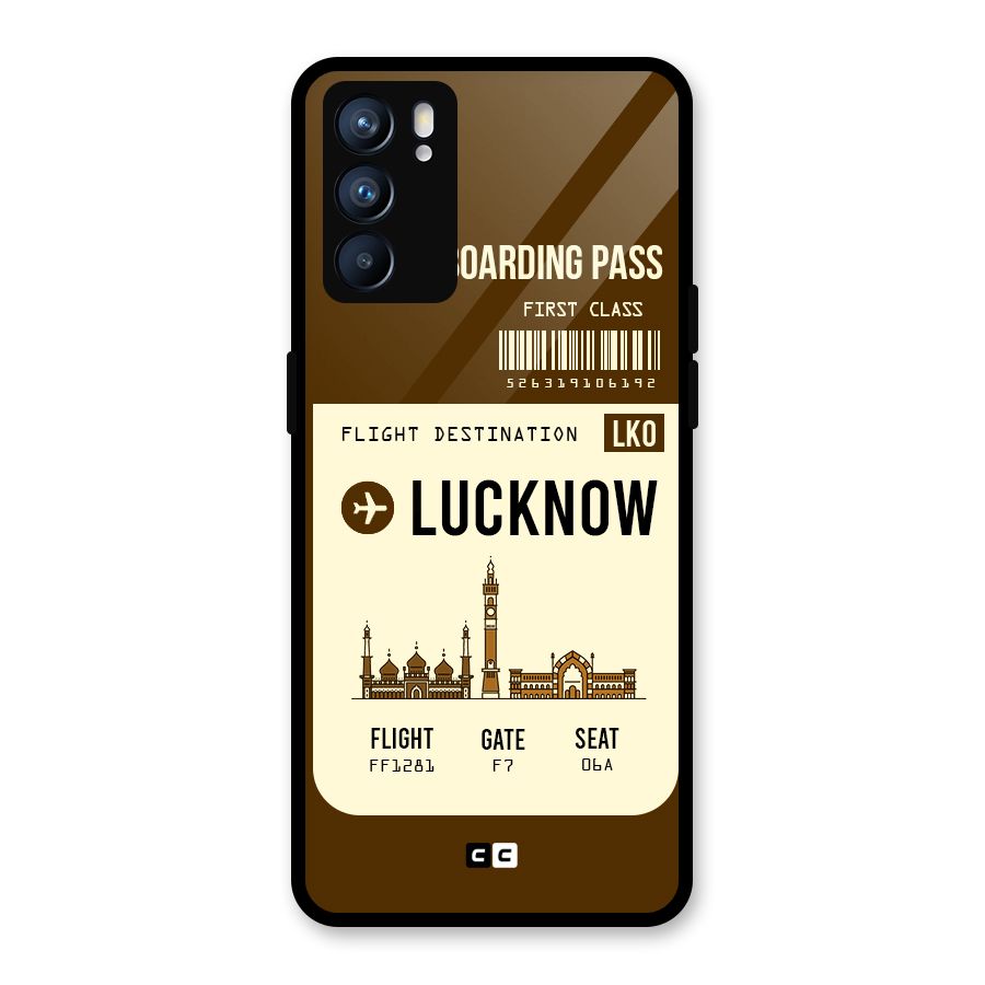 Lucknow Boarding Pass Glass Back Case for Oppo Reno6 5G