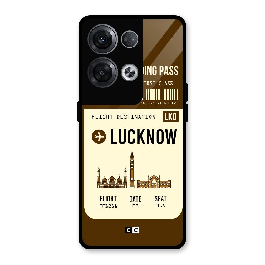 Lucknow Boarding Pass Glass Back Case for Oppo Reno8 Pro 5G