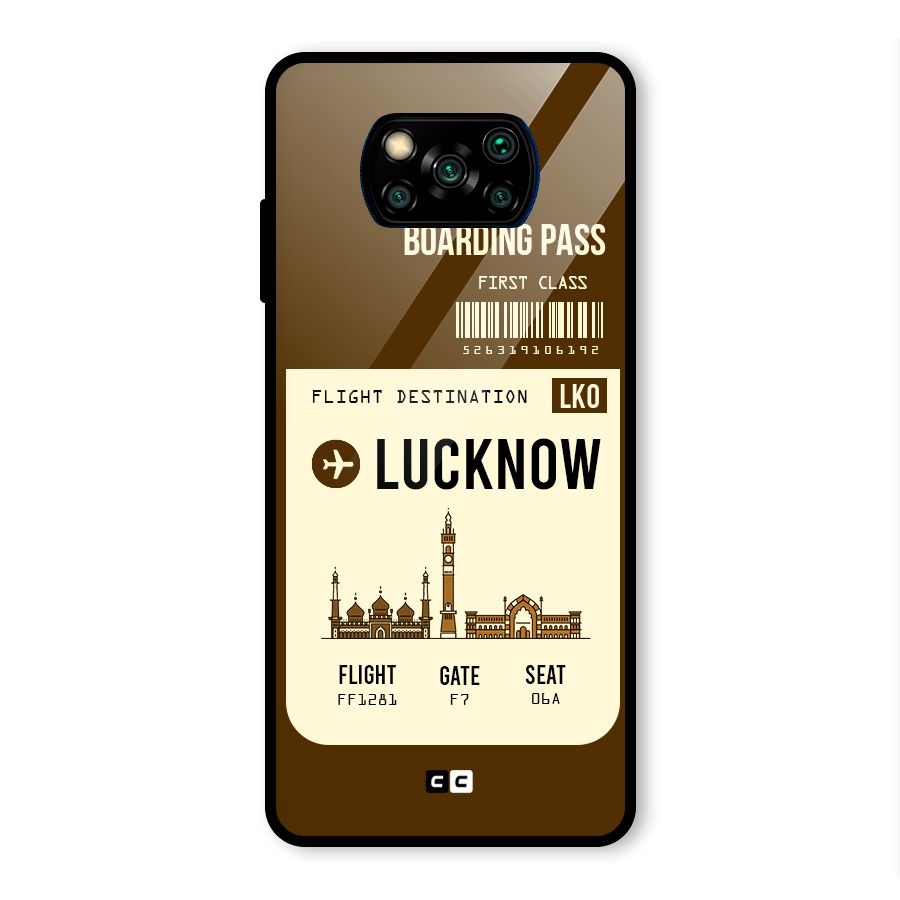 Lucknow Boarding Pass Glass Back Case for Poco X3 Pro